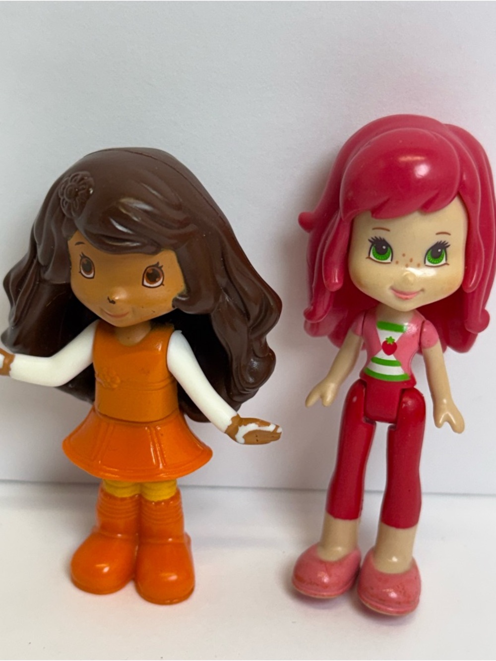 2 Strawberry Shortcake Mini Doll 3" Figure Hasbro 2008 Small Toy McDonald’s Meal